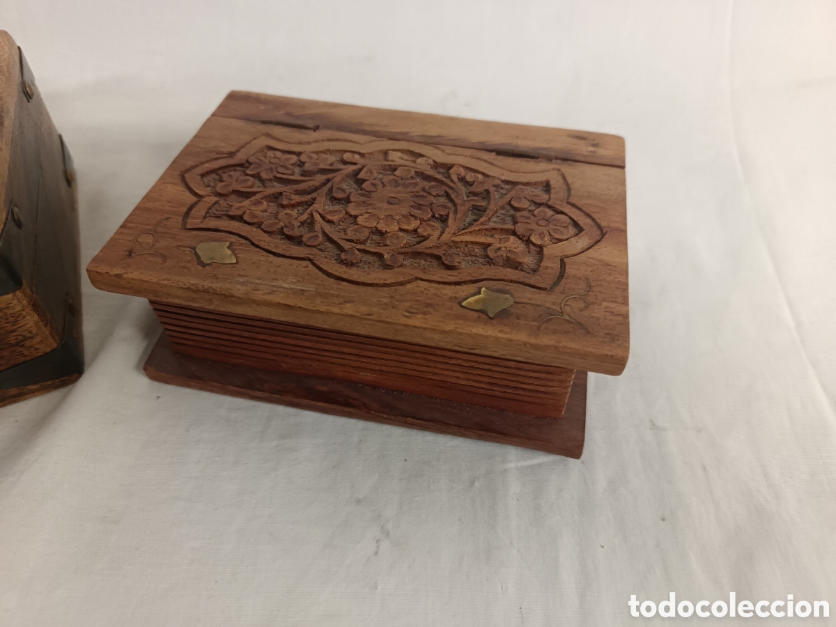 Antig&uuml;edades: X 2 CAJAS DE MADERA DECORATIVAS - Foto 3