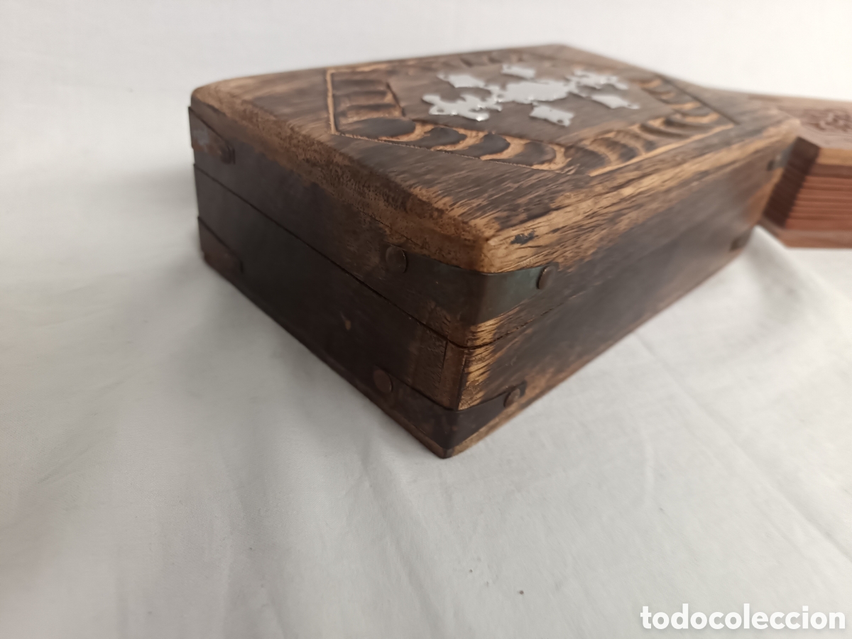 Antig&uuml;edades: X 2 CAJAS DE MADERA DECORATIVAS - Foto 4