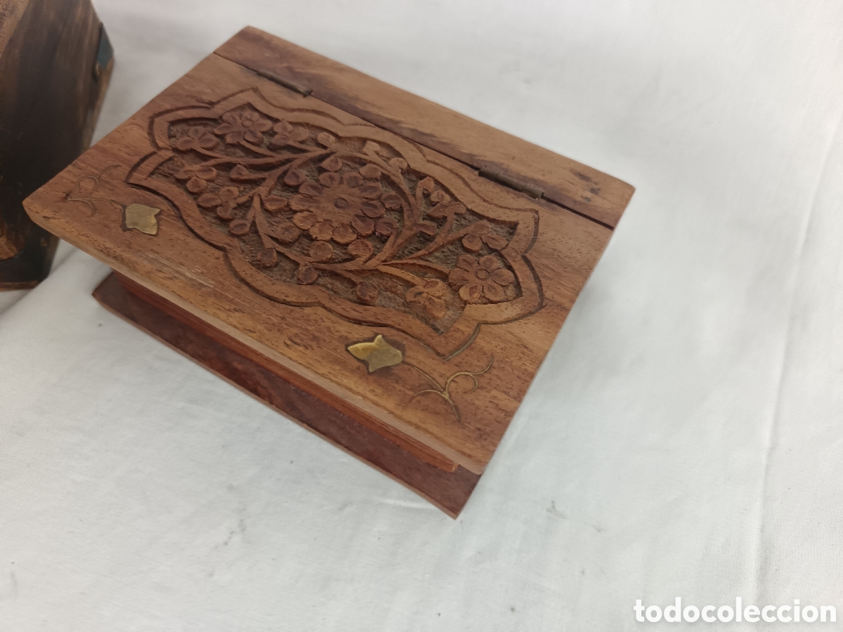 Antig&uuml;edades: X 2 CAJAS DE MADERA DECORATIVAS - Foto 7