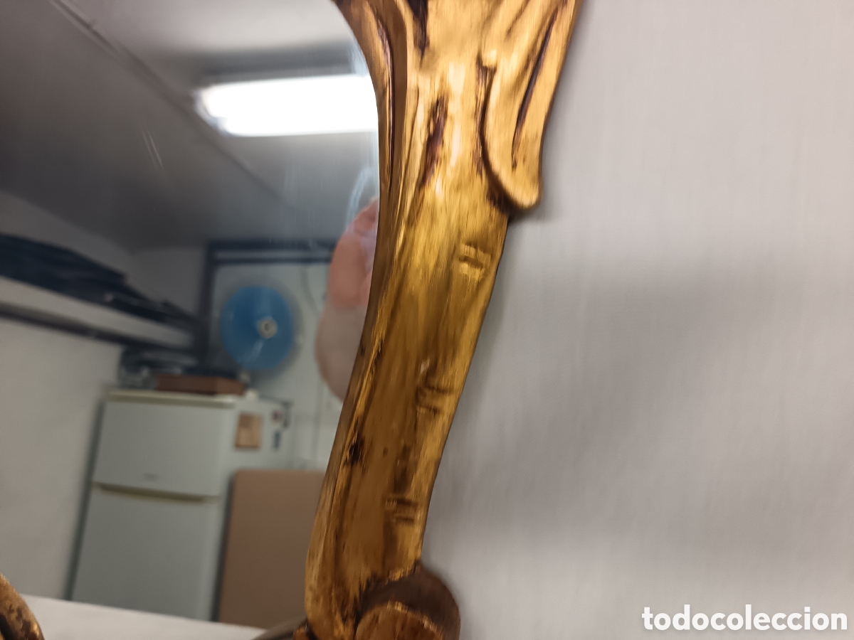 Antig&uuml;edades: ESPEJO CORNUCOPIA 70 CM, MADERA ACABADA TIPO PAN DE ORO - Foto 3