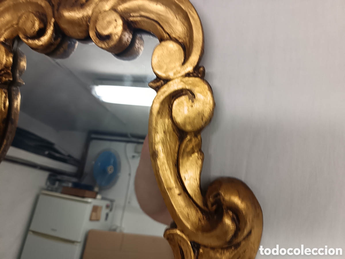 Antig&uuml;edades: ESPEJO CORNUCOPIA 70 CM, MADERA ACABADA TIPO PAN DE ORO - Foto 4