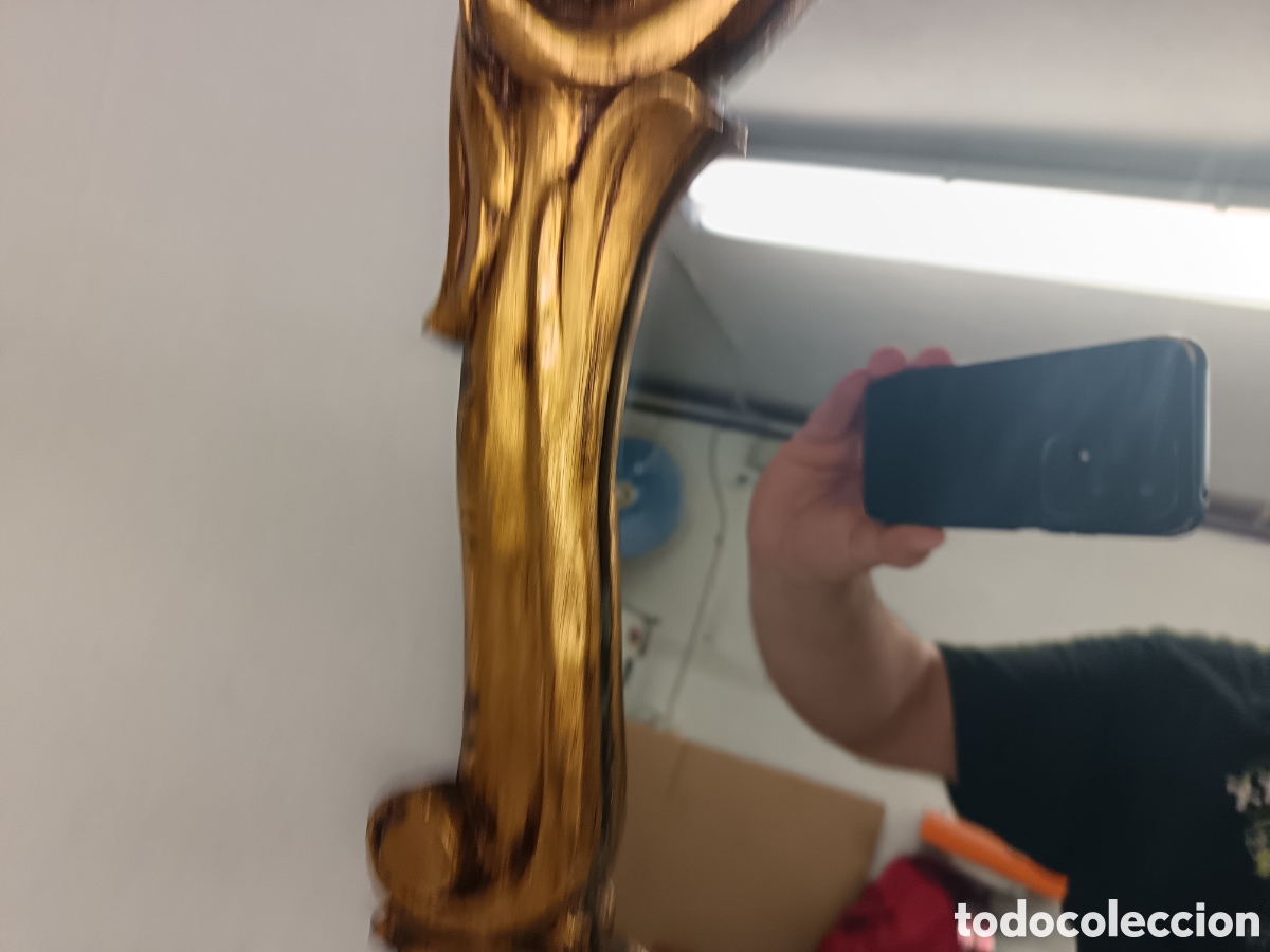 Antig&uuml;edades: ESPEJO CORNUCOPIA 70 CM, MADERA ACABADA TIPO PAN DE ORO - Foto 7