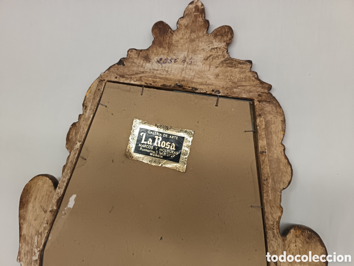 Antig&uuml;edades: ESPEJO CORNUCOPIA 70 CM, MADERA ACABADA TIPO PAN DE ORO - Foto 11