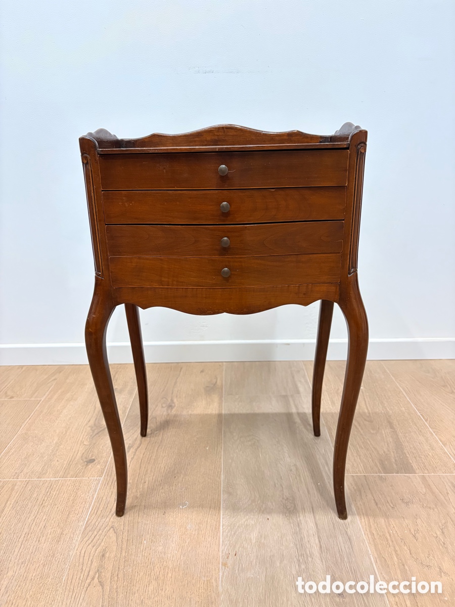 Antig&uuml;edades: Mueble auxiliar / costurero antiguo de madera - Foto 2
