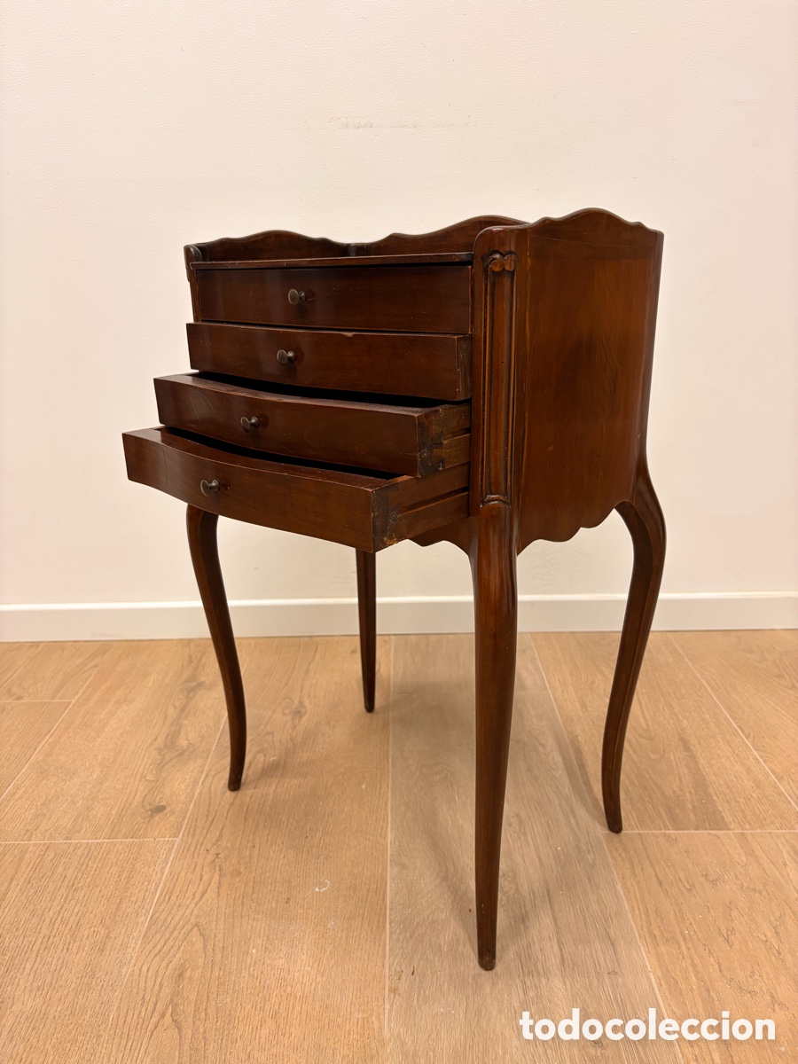 Antig&uuml;edades: Mueble auxiliar / costurero antiguo de madera - Foto 8