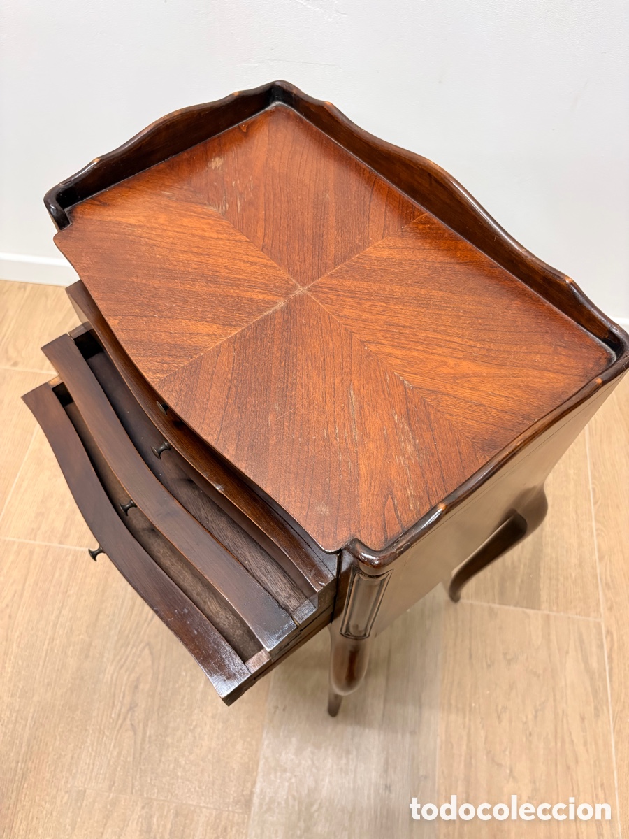 Antig&uuml;edades: Mueble auxiliar / costurero antiguo de madera - Foto 9