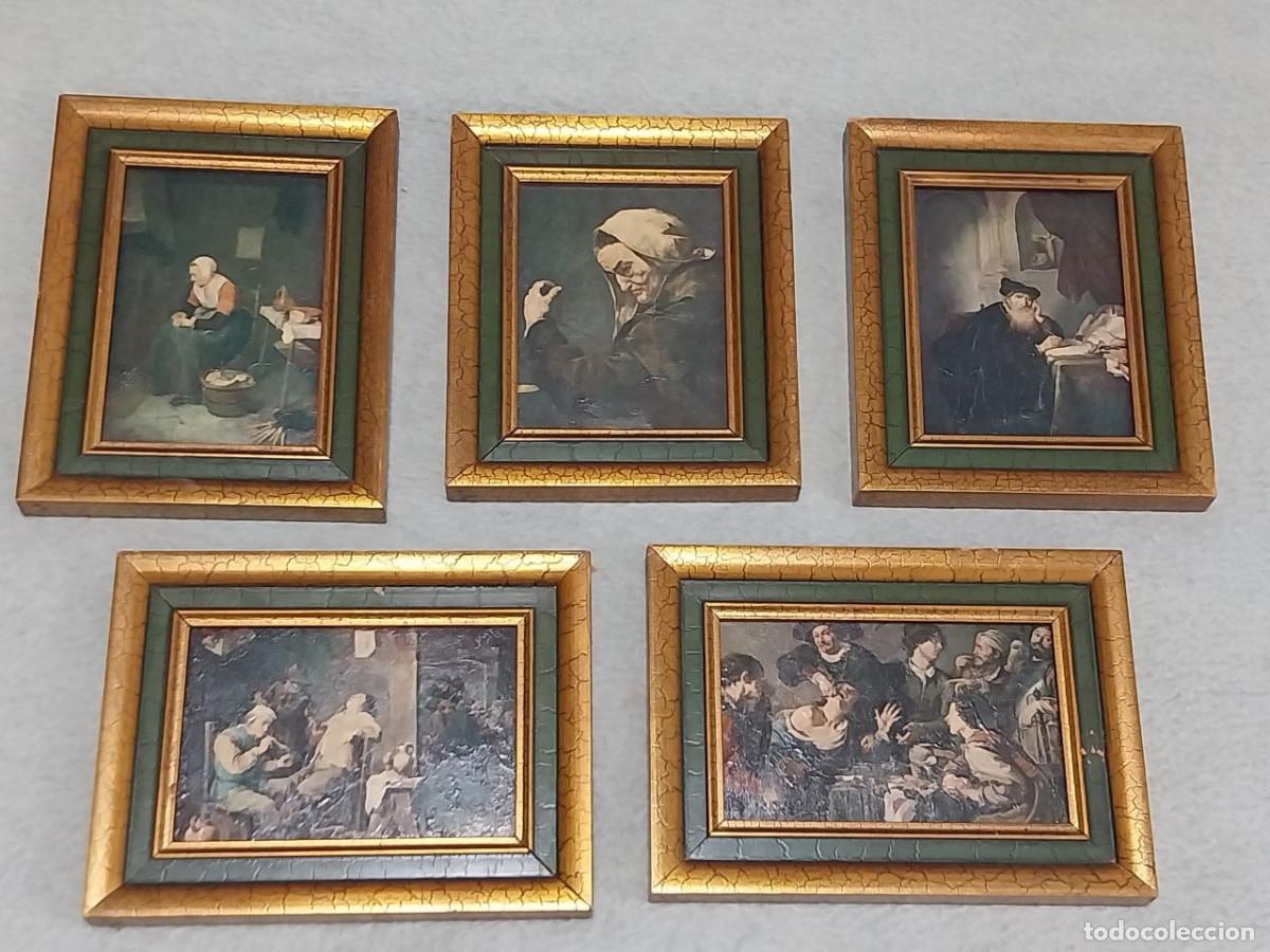 Antig&uuml;edades: Lote de 5 peque&ntilde;as reproducciones barrocas, Museo del Prado