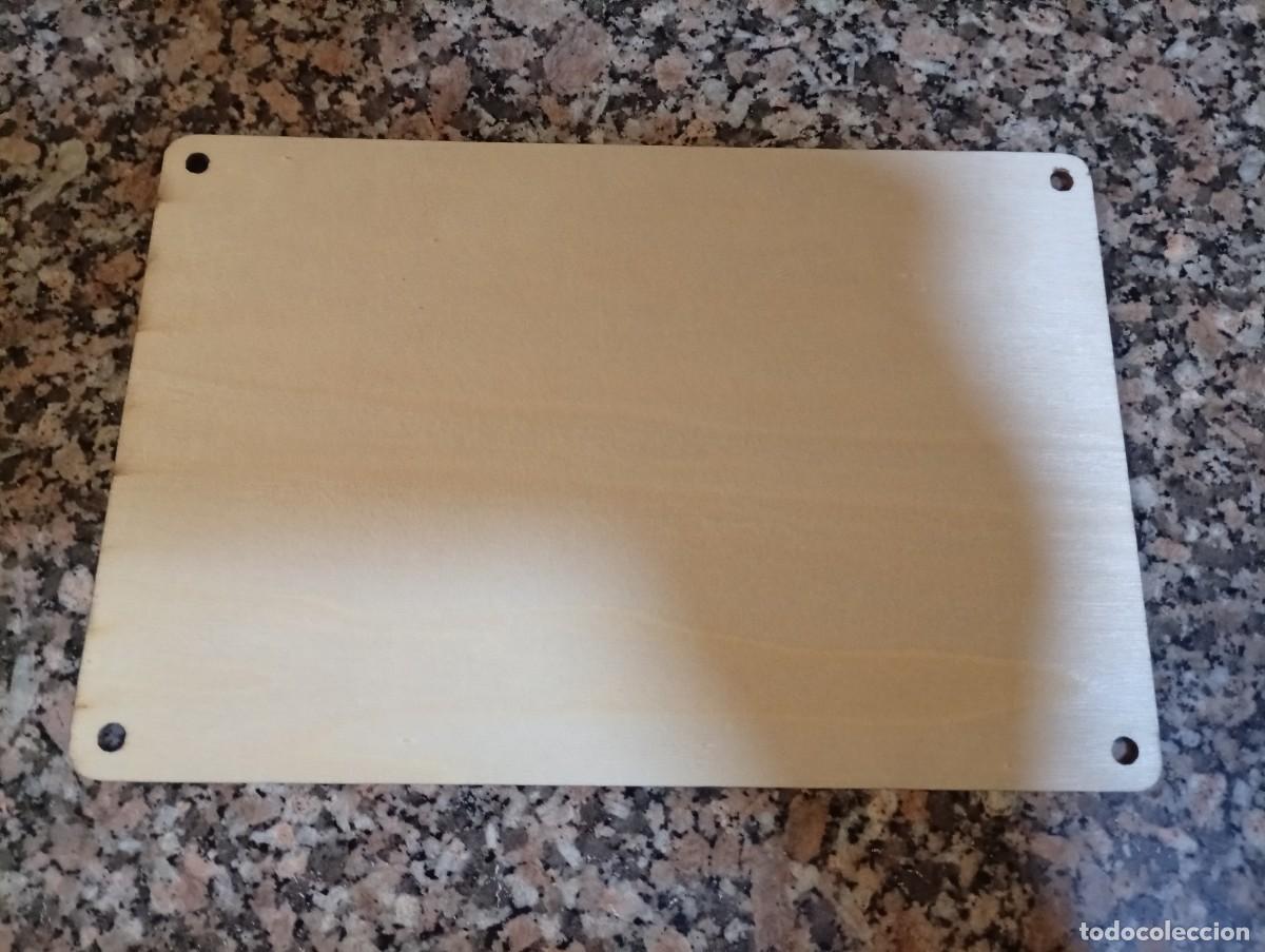 Antig&uuml;edades: curiosa placa de madera para puerta - Foto 2