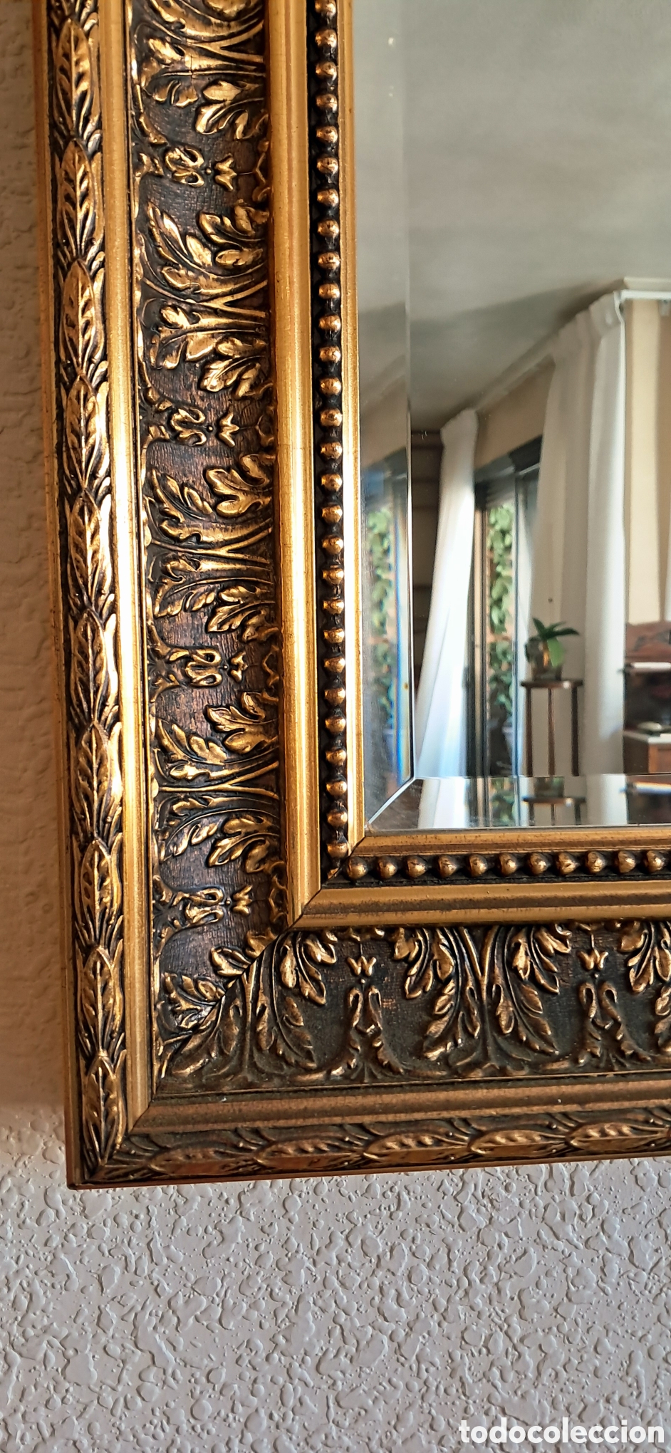 Antig&uuml;edades: Espejo dorado de madera - Foto 2
