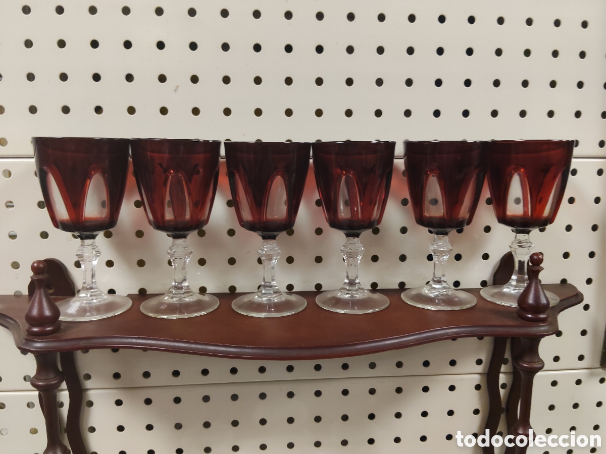 Antig&uuml;edades: Lote de copas de cristal