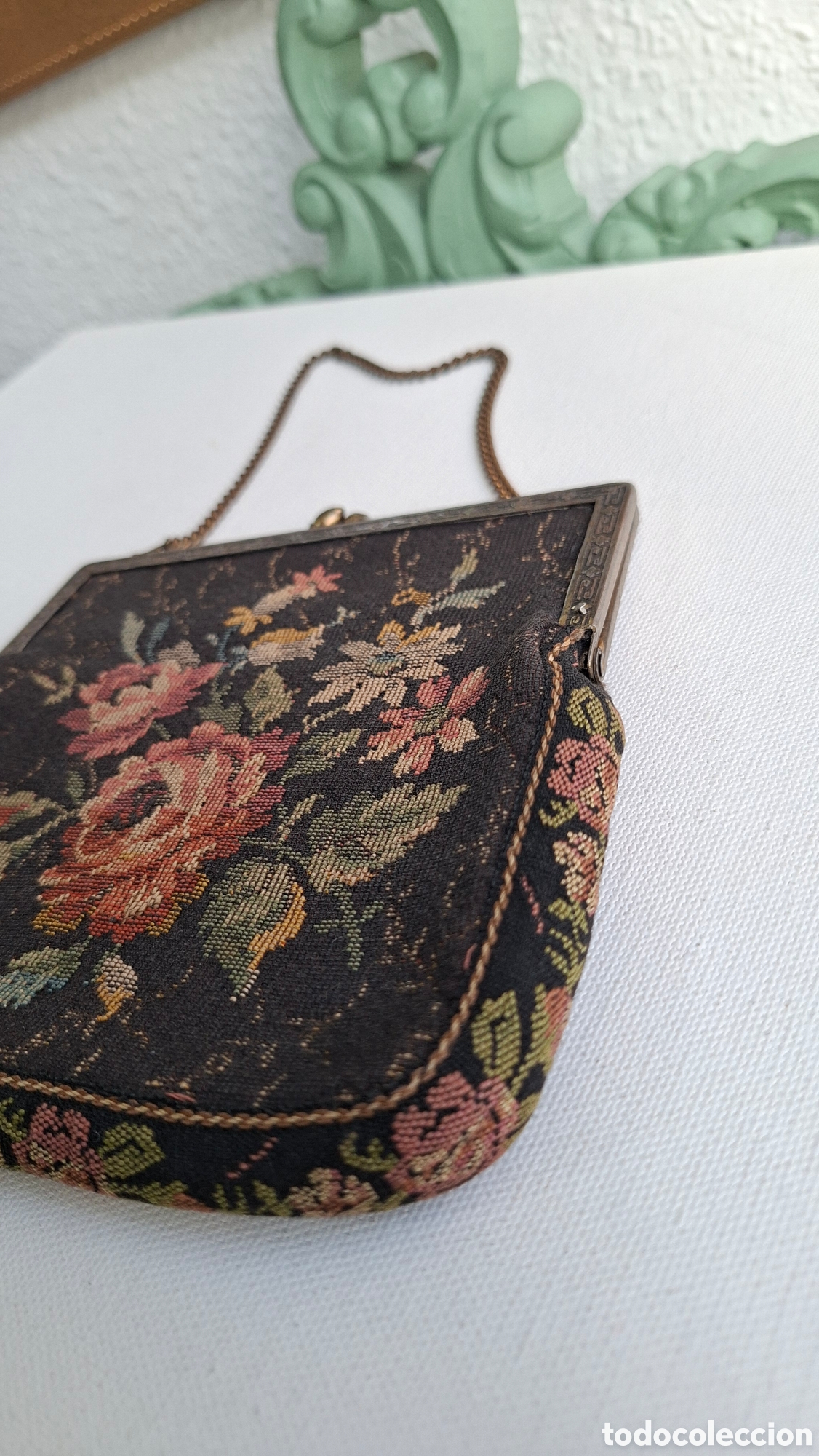 Antig&uuml;edades: Bolso Petit Point C.1910-1920 - Foto 3
