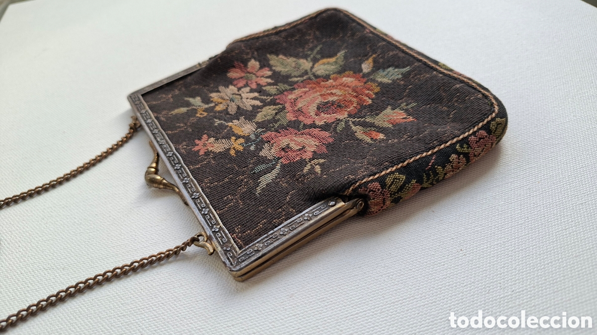 Antig&uuml;edades: Bolso Petit Point C.1910-1920 - Foto 6