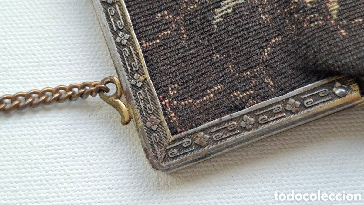 Antig&uuml;edades: Bolso Petit Point C.1910-1920 - Foto 7