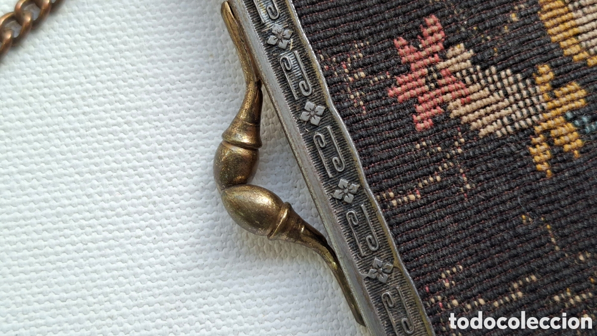Antig&uuml;edades: Bolso Petit Point C.1910-1920 - Foto 8