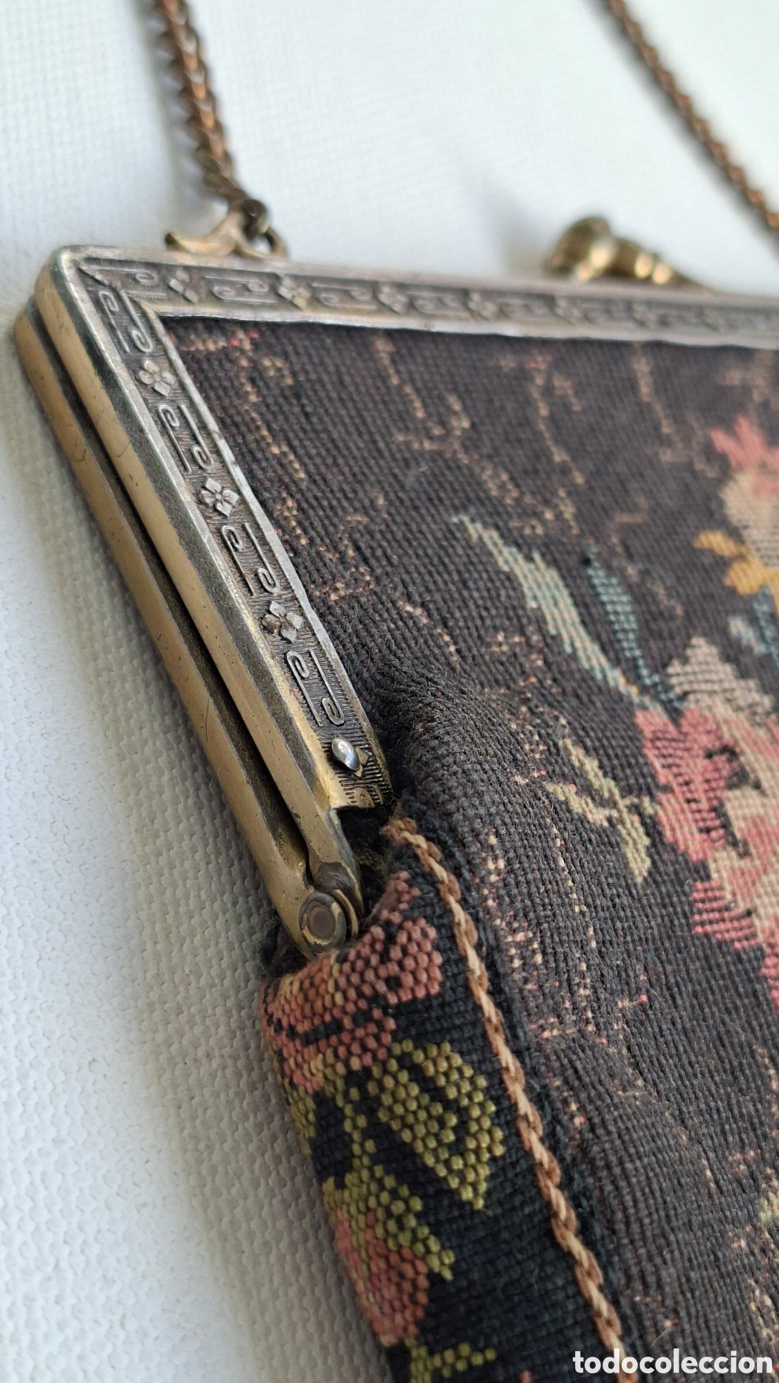 Antig&uuml;edades: Bolso Petit Point C.1910-1920 - Foto 12