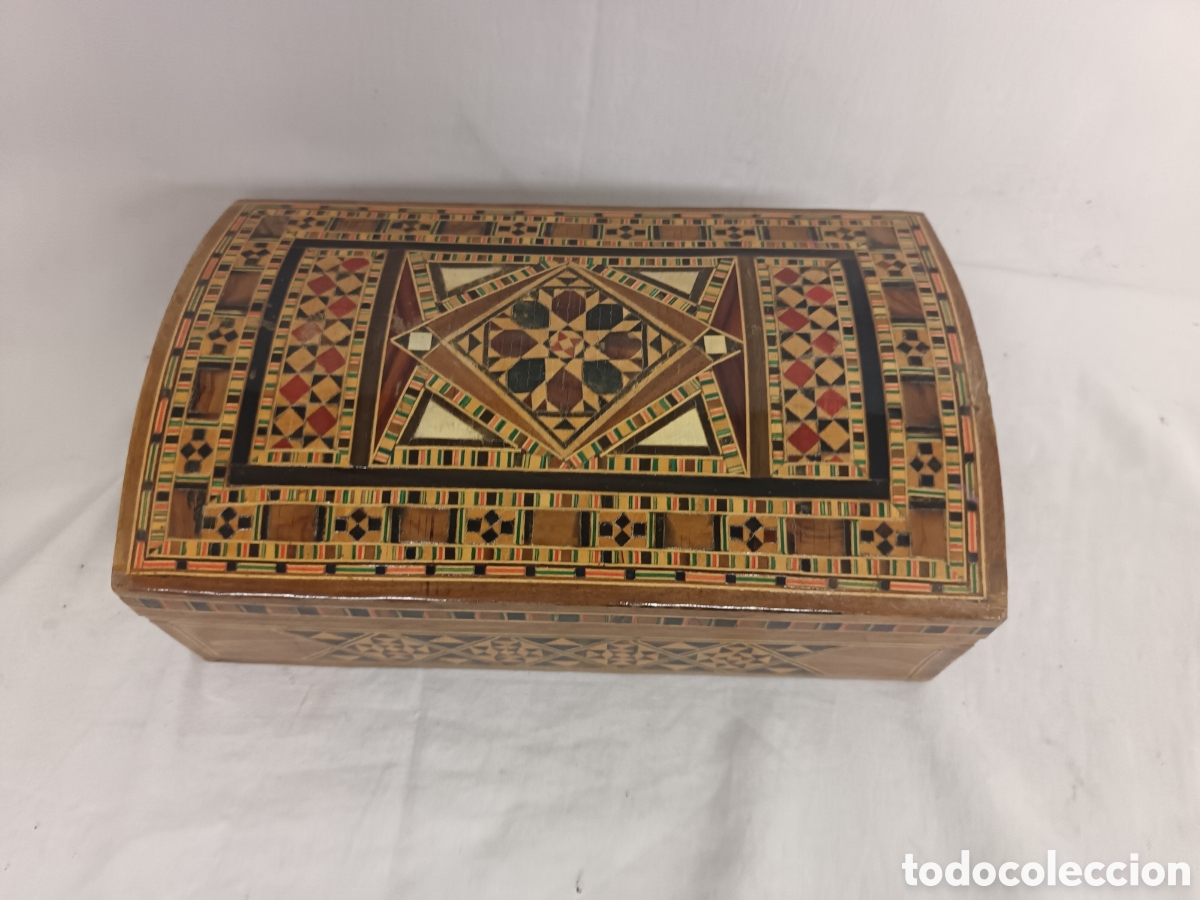 Antig&uuml;edades: ANTIGUA CAJA DE MADERA, MARQUETERIA, TIPO TARACEA