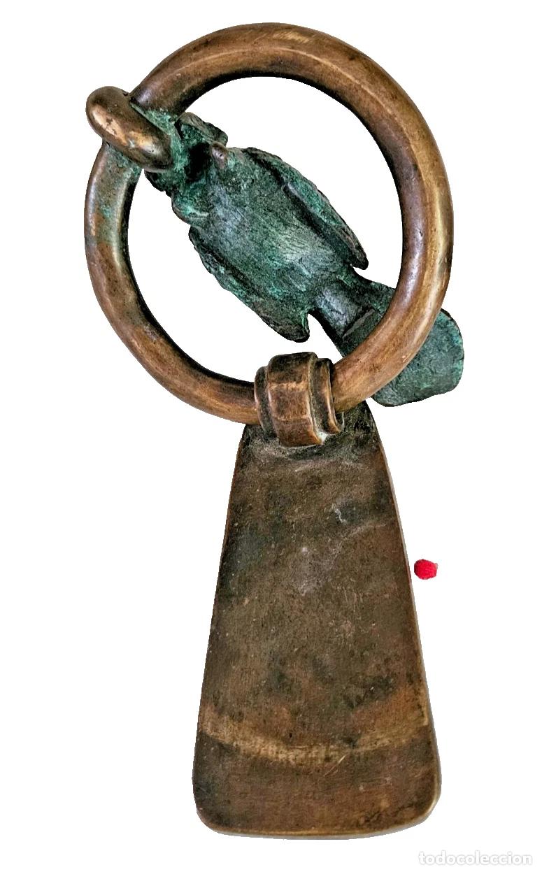 Antig&uuml;edades: HEURTOIR DE PORTE DECOR OISEAU EN BRONZE - Foto 12