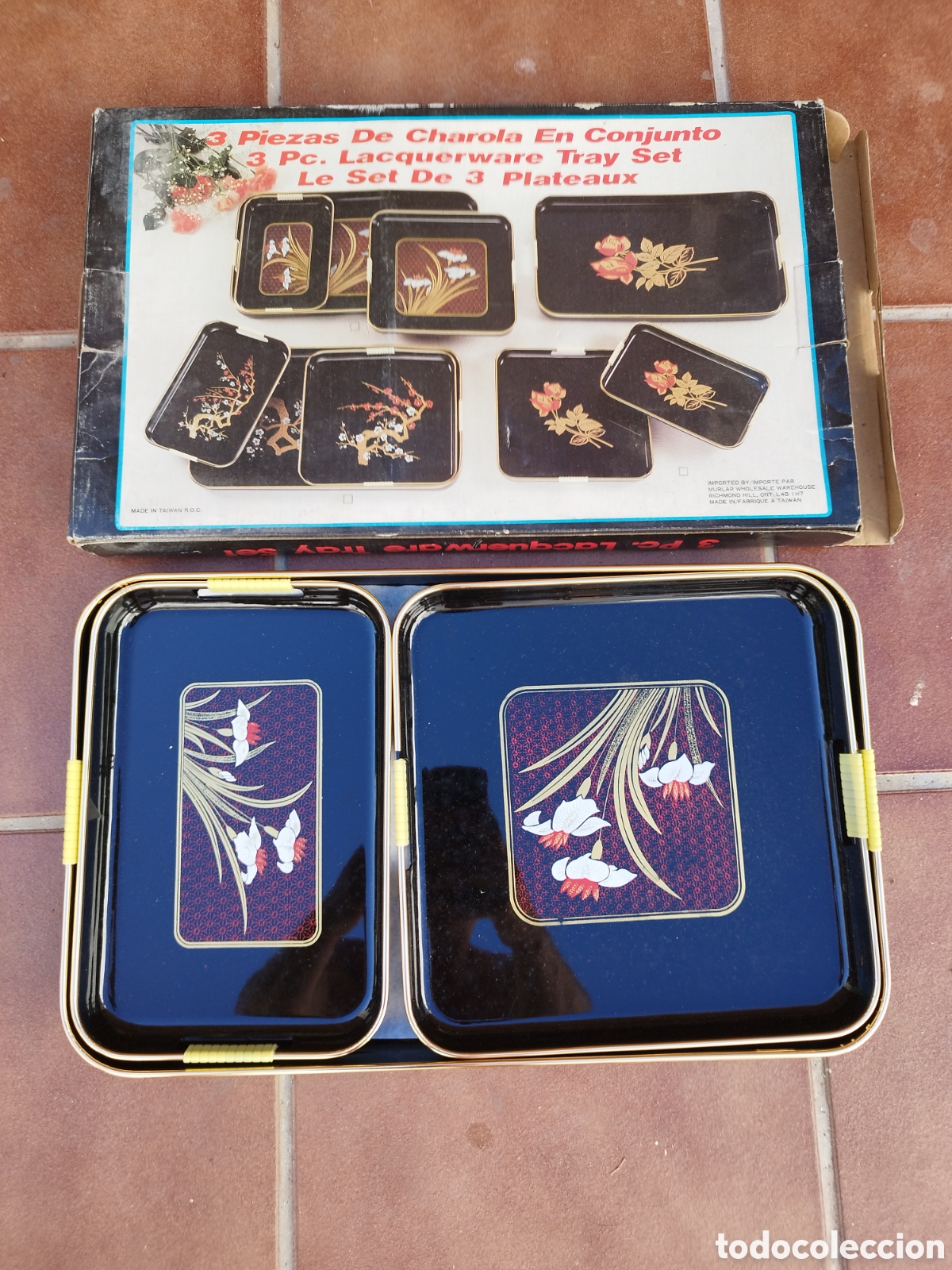 Antig&uuml;edades: Juego de bandejas Japan Old Style