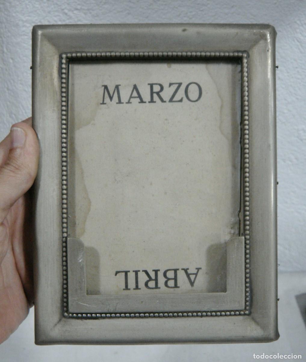 Antig&uuml;edades: Marco portafotos de plata .800 &middot; Decoraci&oacute;n perlada &middot; ca. 1940&ndash;1960