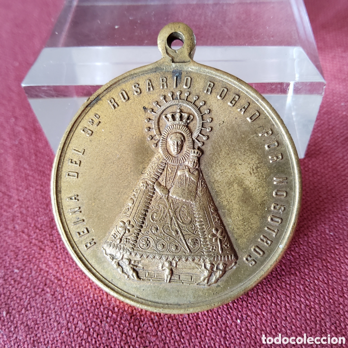 Antig&uuml;edades: ANTIGUA MEDALLA REINA DEL Smo. ROSARIO ROGAZ POR NOSOTROS, Sto. DOMINGO MANILA, FILIPINAS