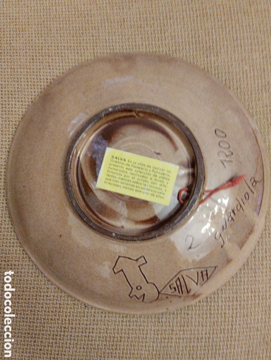 Antig&uuml;edades: Plato de ceramica SALVA - Foto 2