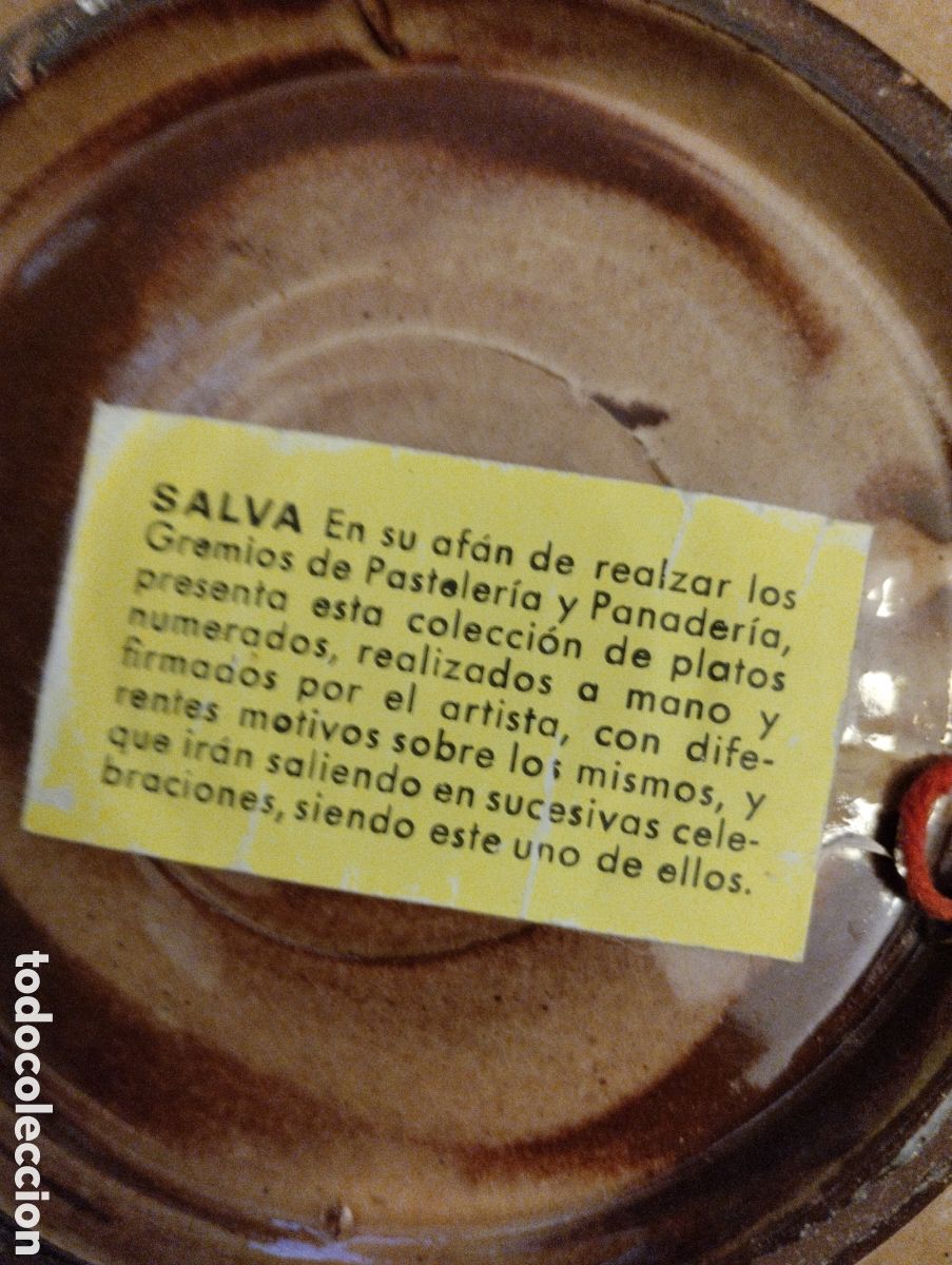 Antig&uuml;edades: Plato de ceramica SALVA - Foto 3