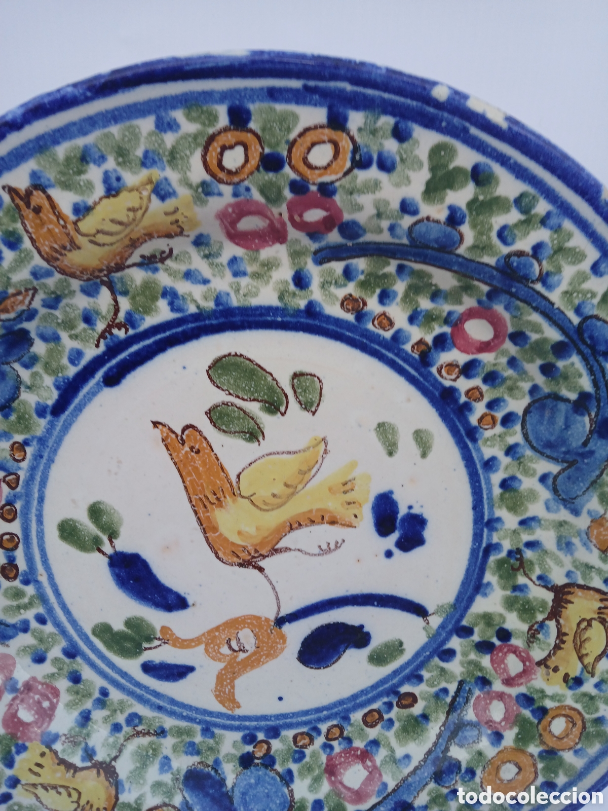 Antig&uuml;edades: ANTIGUO PLATO FLORAL DE MANISES. - Foto 2