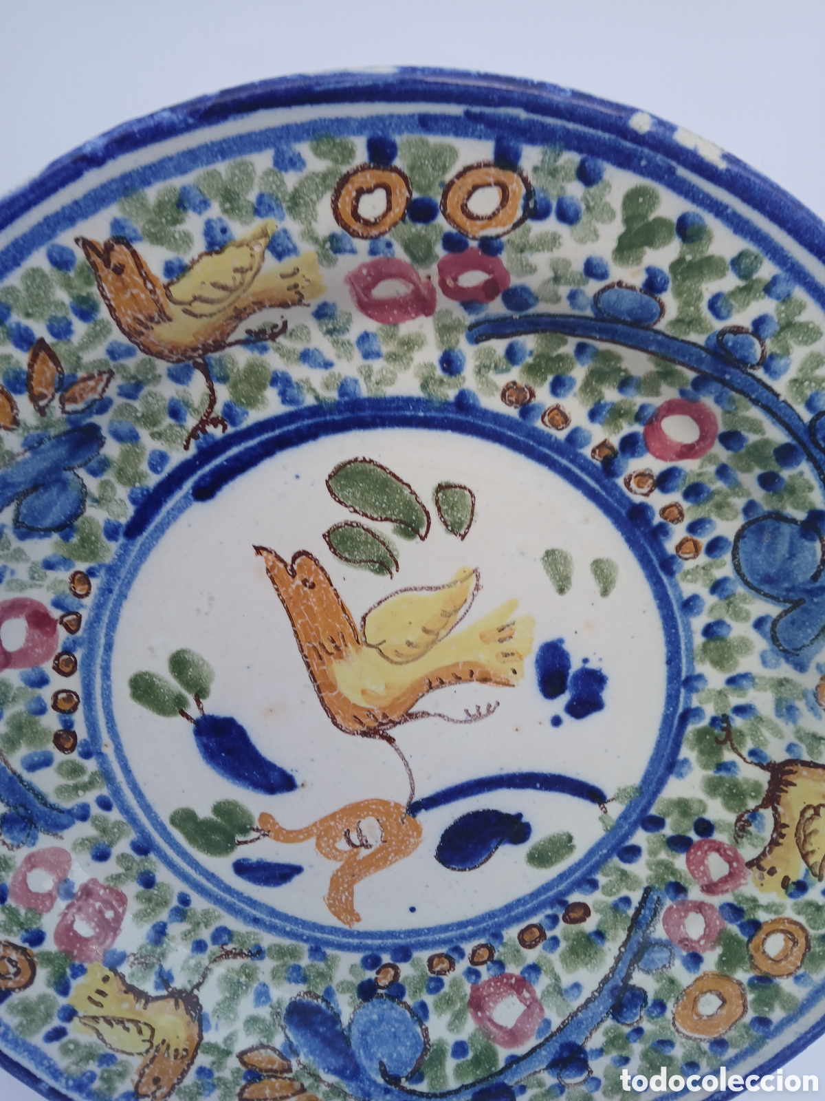 Antig&uuml;edades: ANTIGUO PLATO FLORAL DE MANISES. - Foto 3