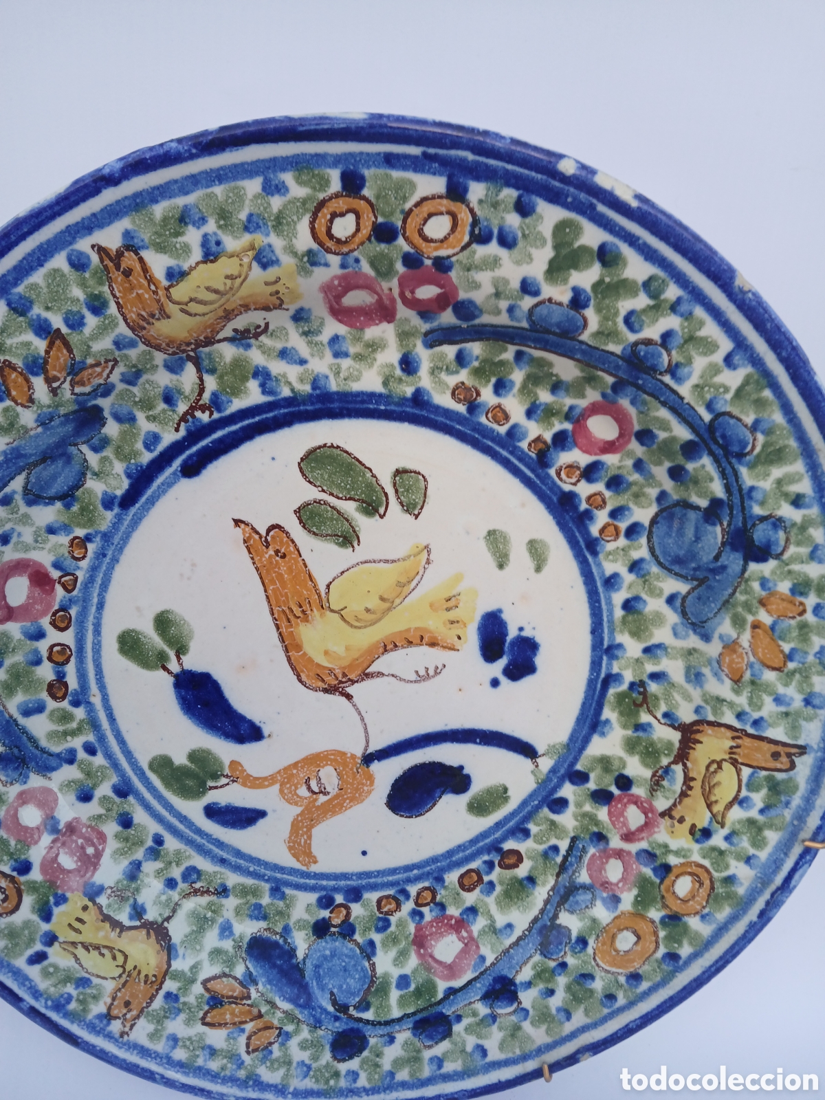 Antig&uuml;edades: ANTIGUO PLATO FLORAL DE MANISES. - Foto 4