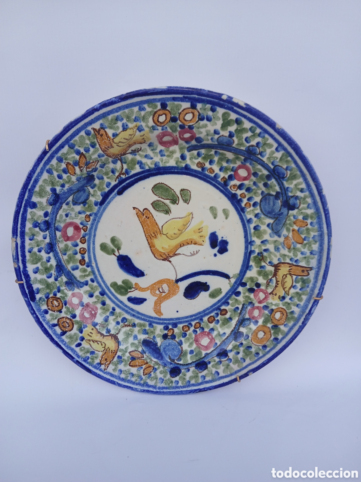 Antig&uuml;edades: ANTIGUO PLATO FLORAL DE MANISES. - Foto 1
