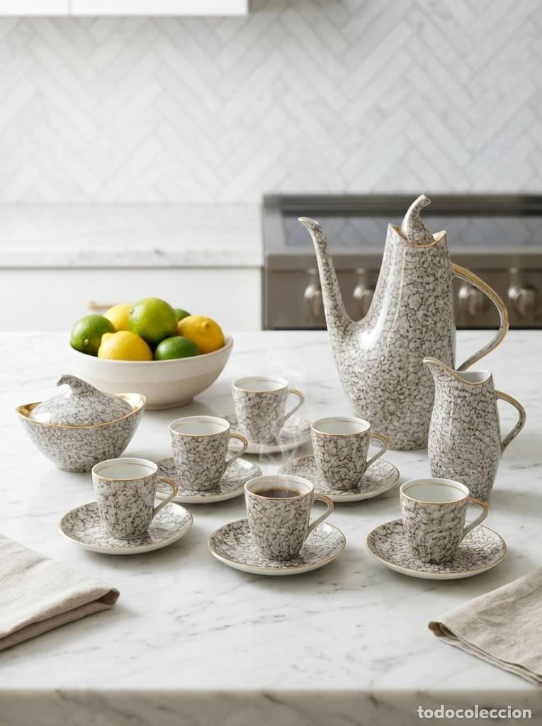 Antiques: JUEGO DE CAF&Eacute; DE PORCELANA