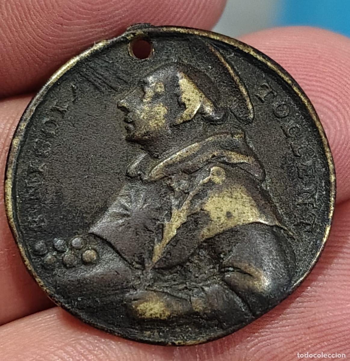 Antig&uuml;edades: XS- MEDALLA San Nicol&aacute;s Tolentino y Santa Mar&iacute;a Lauretana 28 mm