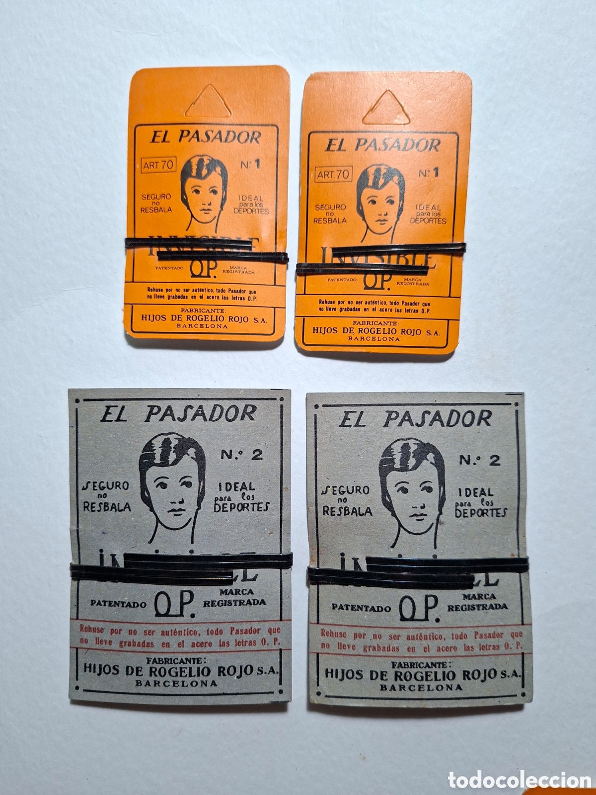 Antig&uuml;edades: HORQUILLAS ANTIGUAS EL PASADOR - 4 BLISTERS EXPOSITORES DE CART&Oacute;N