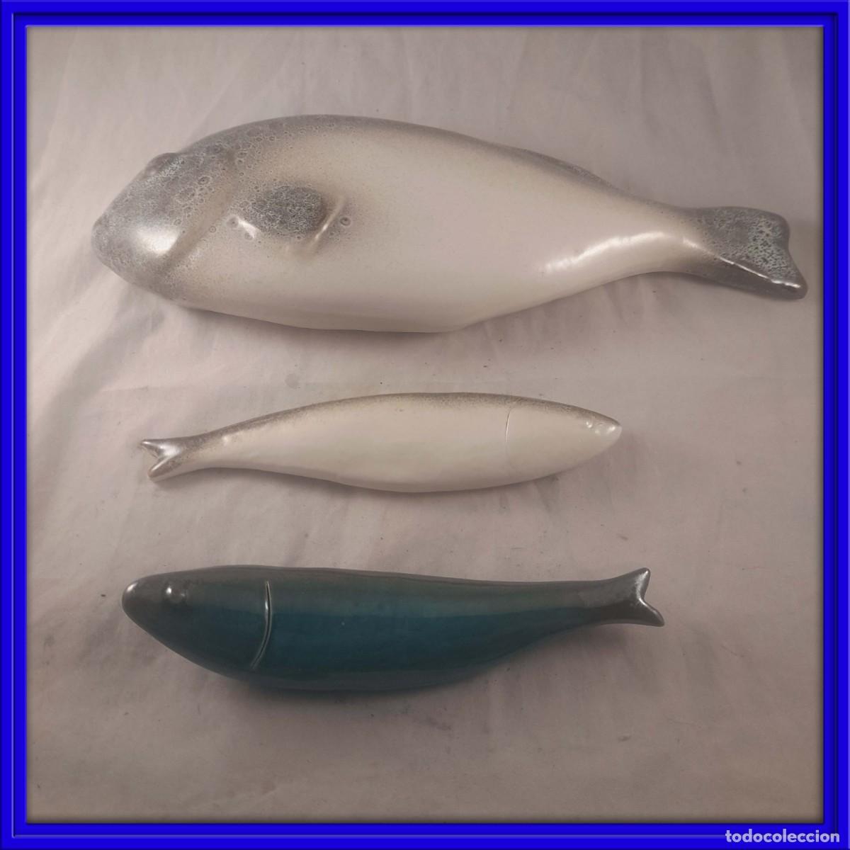 Antig&uuml;edades: CONJUNTO DE TRES PECES DE ESTUCO ESMALTADO MUY DECORATIVOS