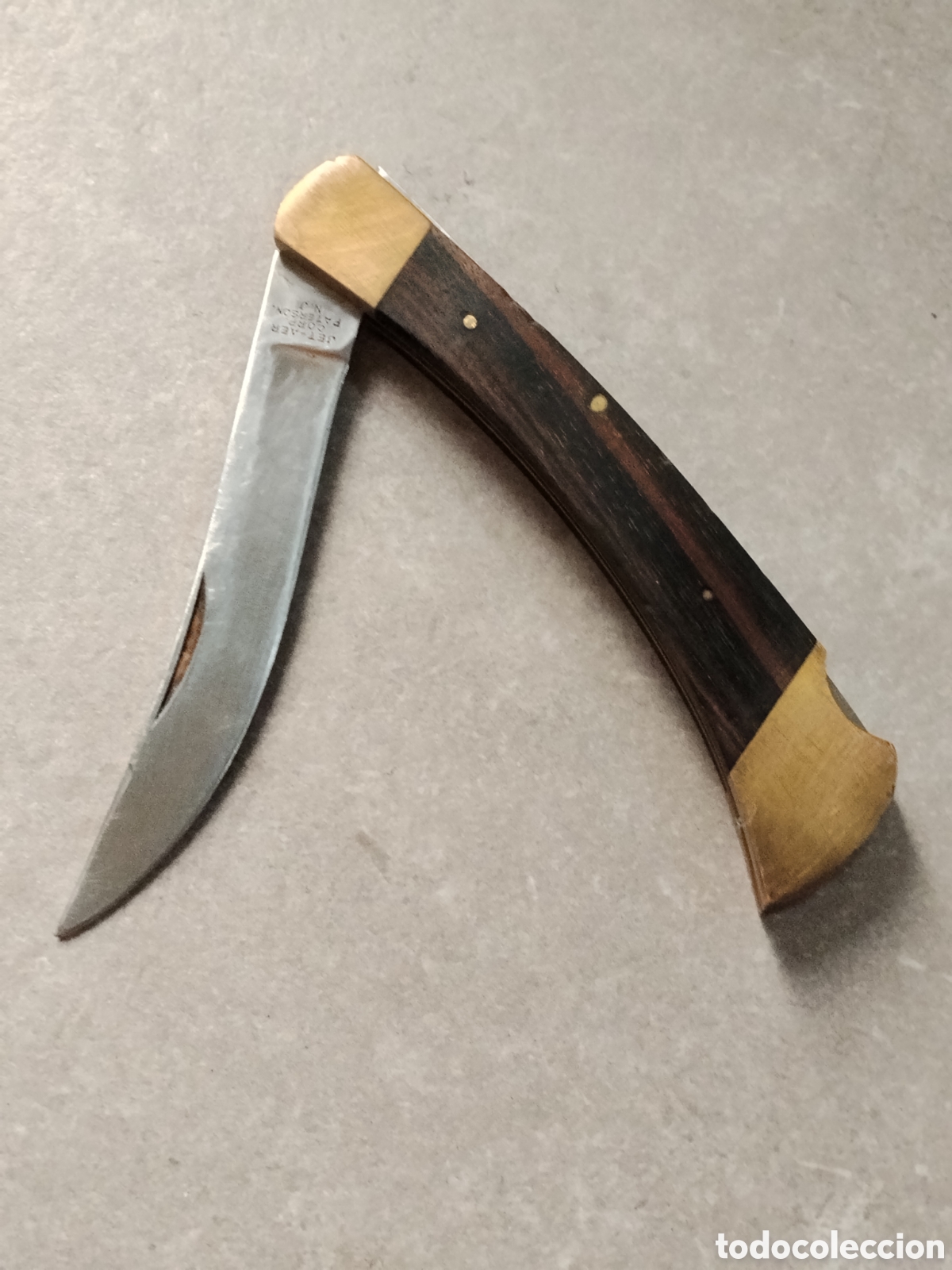 Antig&uuml;edades: Navaja Caza Vintage Jet-Aer Corp G-96 No. 970 - Gran Formato 24cm - Seki Jap&oacute;n