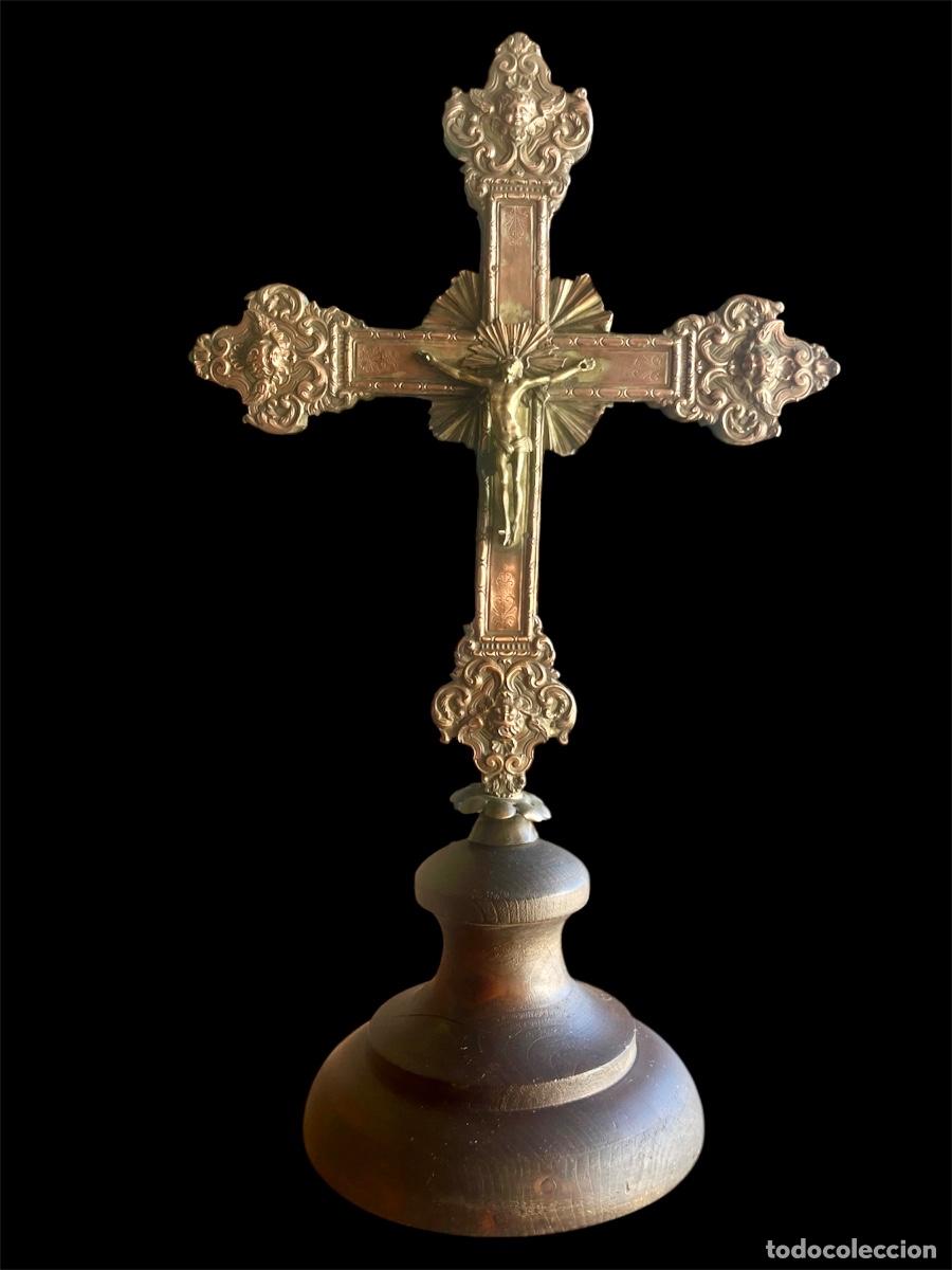 Antig&uuml;edades: CRUZ PROCESIONAL BARROCA ESPA&Ntilde;A SIGLO XVIII