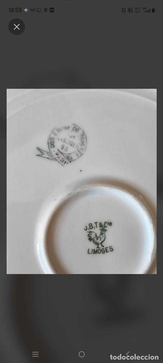 Antig&uuml;edades: J.B.T. & Cie. &ndash; Limoges &ndash; porcelana francesa &ndash; sello utilizado entre 1901 y 1913.