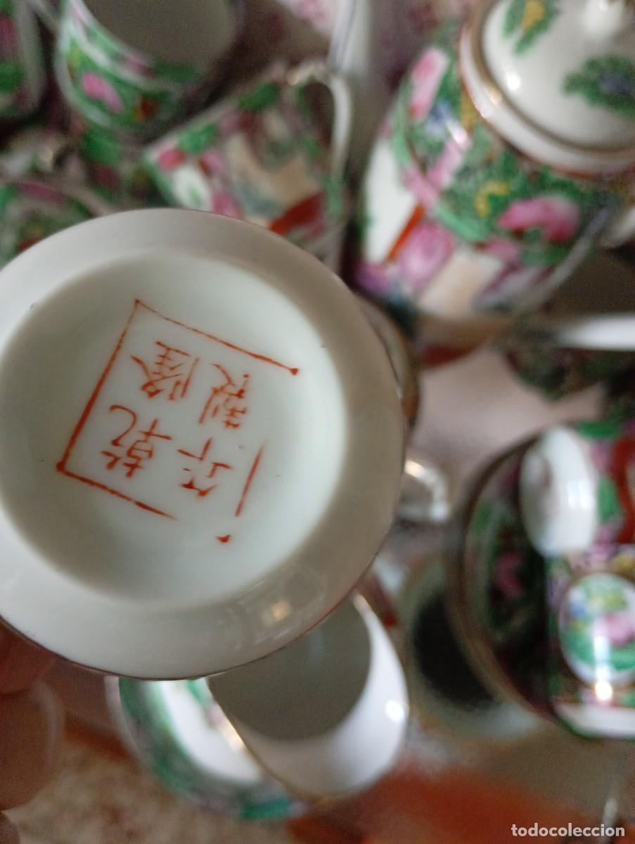 Antig&uuml;edades: Juego caf&eacute; para 12 servicios. Porcelana de Macao - Foto 2