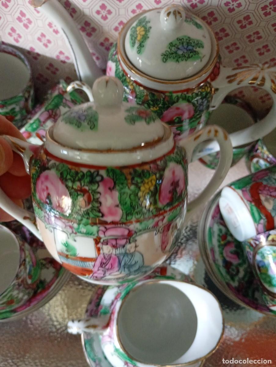 Antig&uuml;edades: Juego caf&eacute; para 12 servicios. Porcelana de Macao - Foto 3