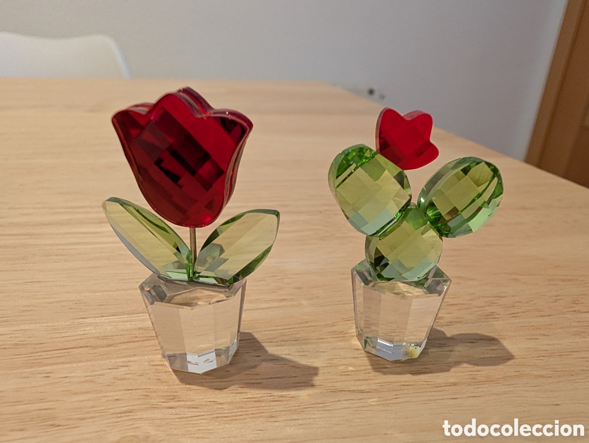 Antig&uuml;edades: Swarovski Happy Flowers Tulip&aacute;n y Cactus