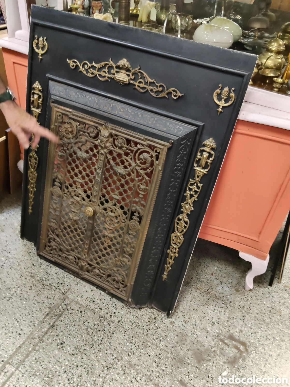 Antig&uuml;edades: Antiguo bocal de chimenea NAPOLE&Oacute;N III - Foto 1