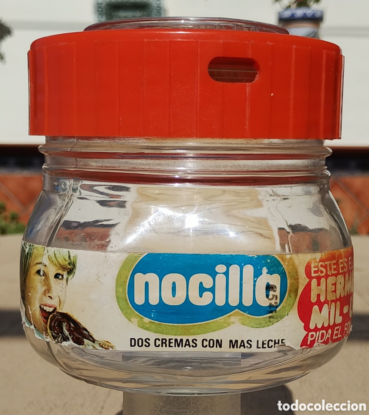 Antig&uuml;edades: Tarro Herm&eacute;tico Nocilla Fidenza Vetraria Made in Italy