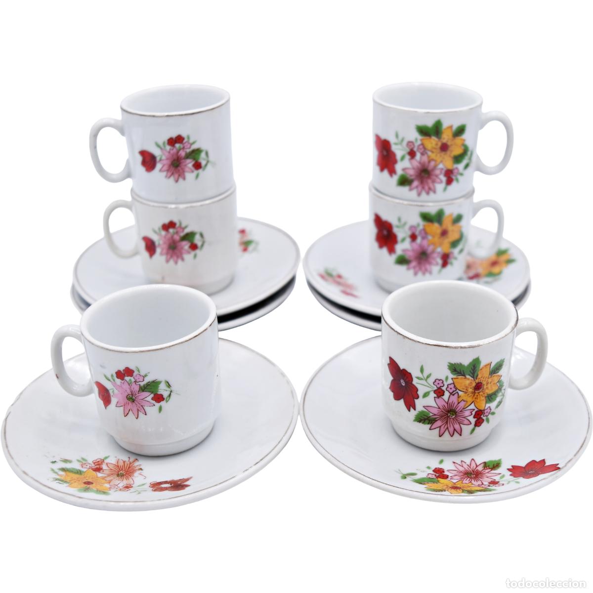 Antig&uuml;edades: Juego de caf&eacute; vintage de porcelana china