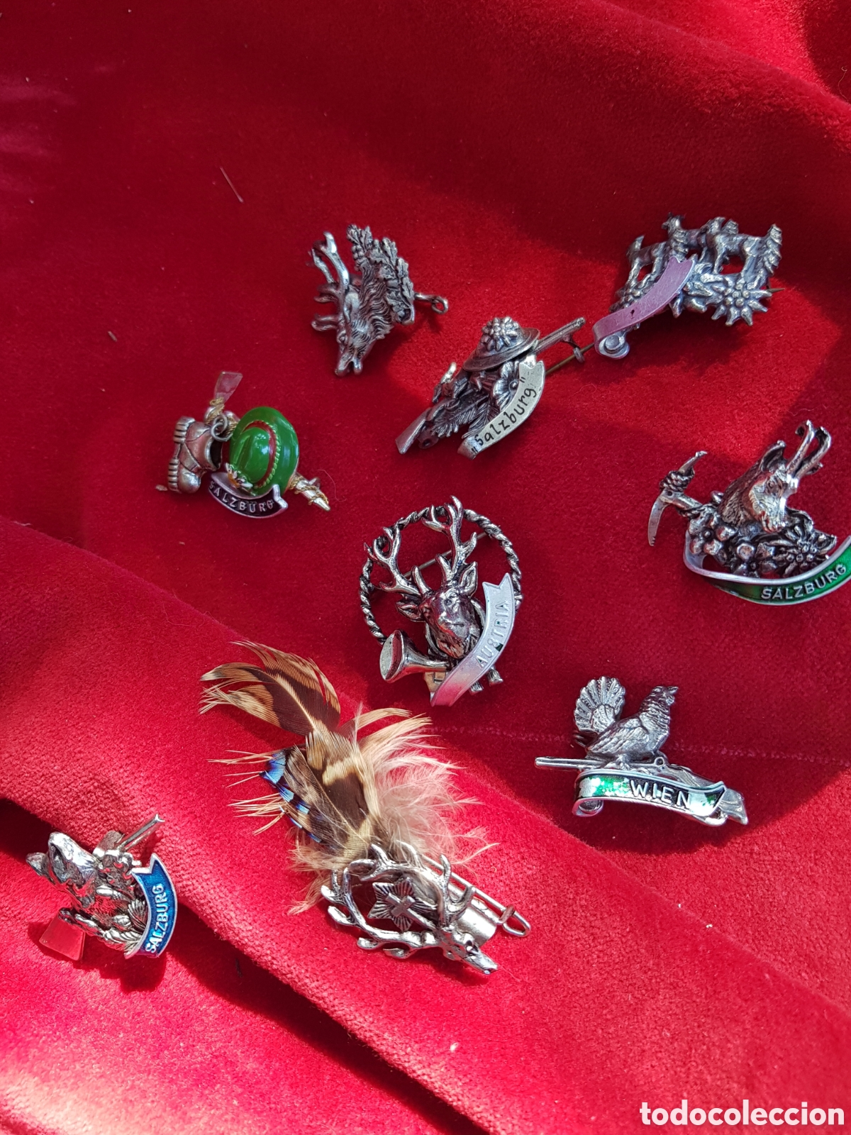 Antig&uuml;edades: LOTE DE 9 ANTIGUAS INSIGNIAS AUSTRIACAS DEL TIROL