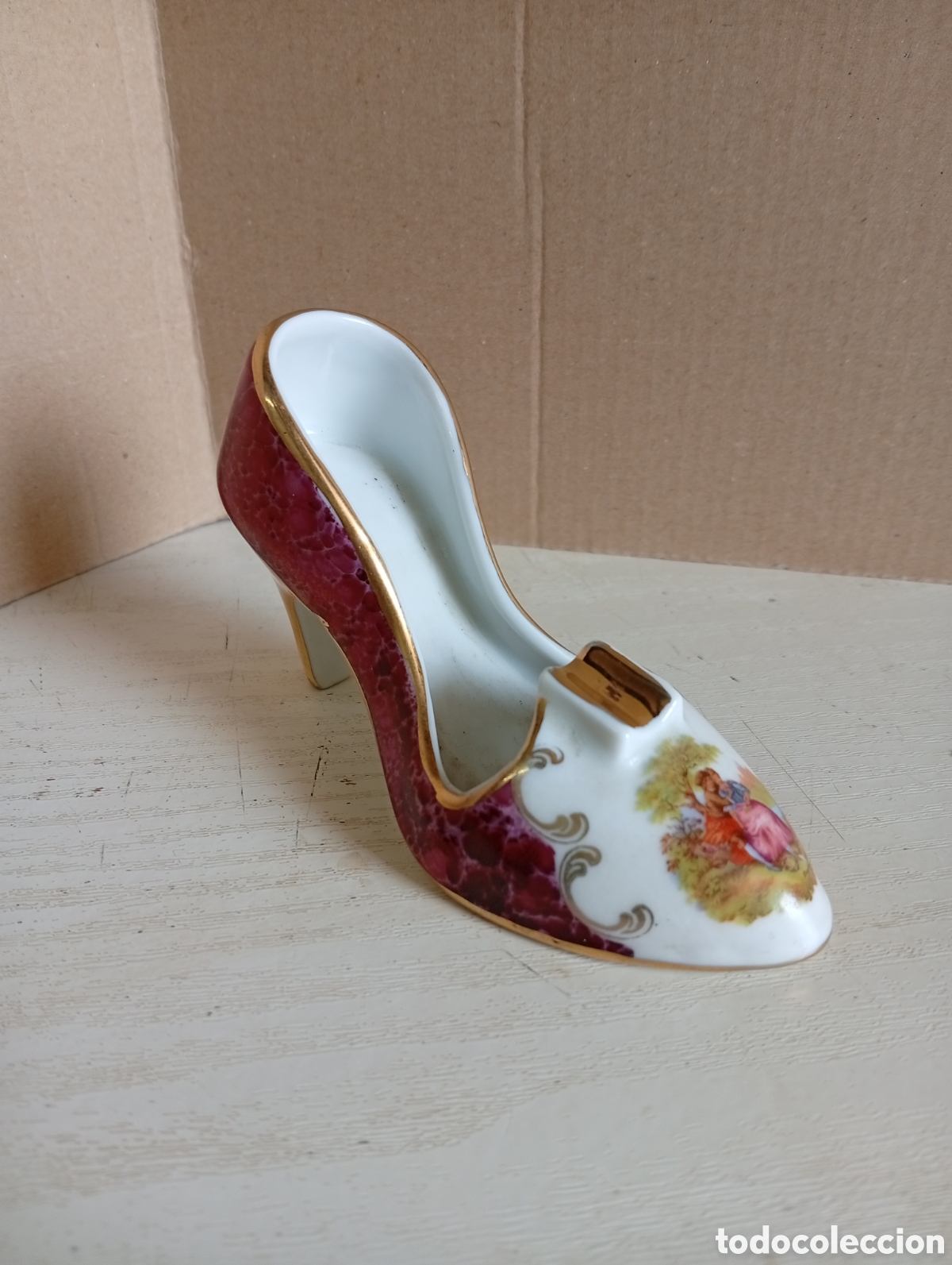 Antig&uuml;edades: Zapato porcelana limoges