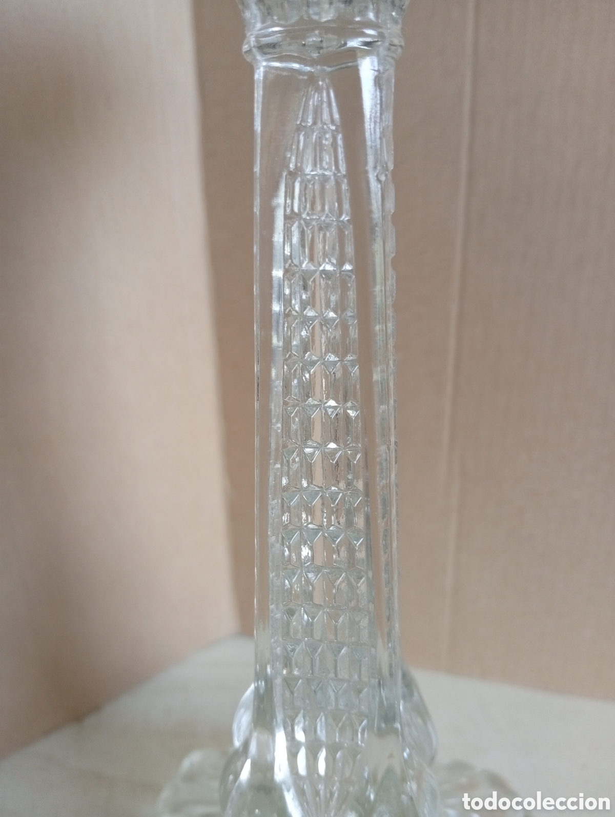 Antig&uuml;edades: Candelabro de cristal prensado - Foto 3