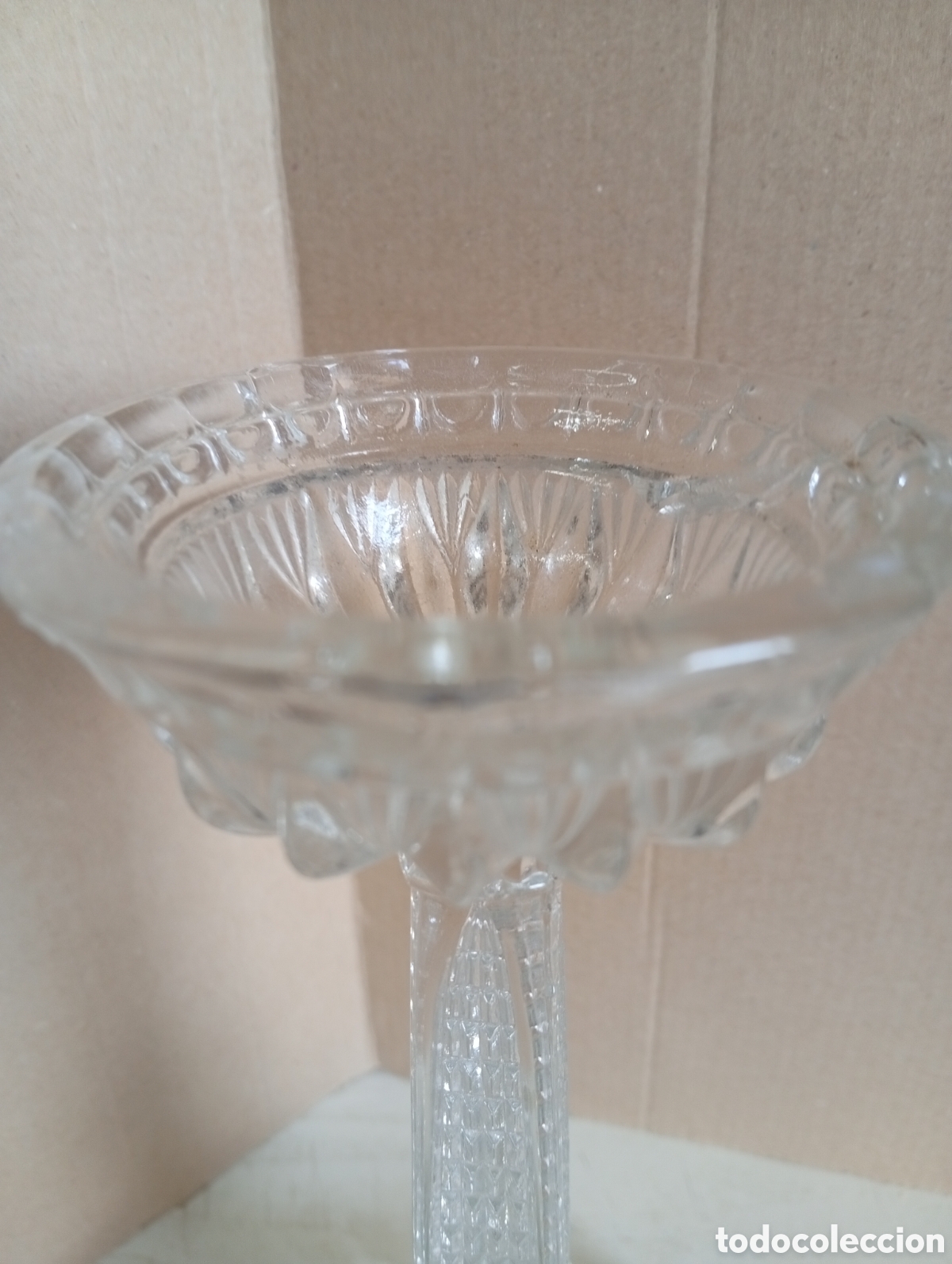 Antig&uuml;edades: Candelabro de cristal prensado - Foto 4