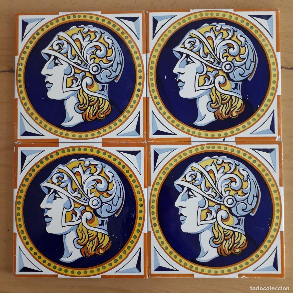 Antig&uuml;edades: M12 AZULEJOS ANTIGUOS MODERNISTAS SOLDADO