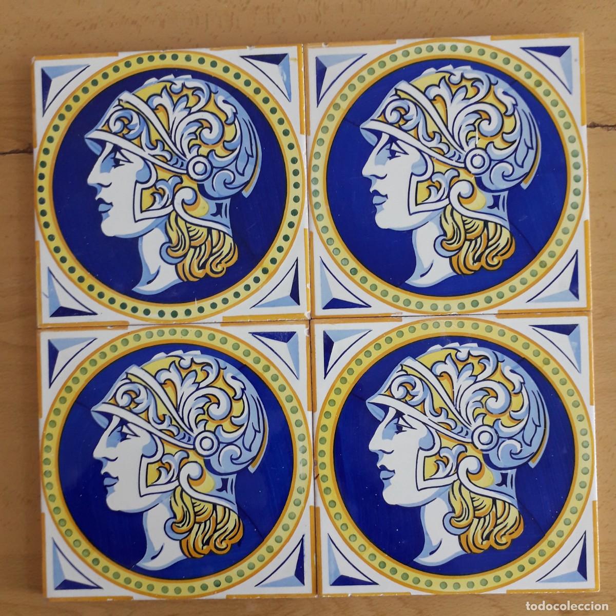 Antig&uuml;edades: M13 AZULEJOS ANTIGUOS MODERNISTAS SOLDADO