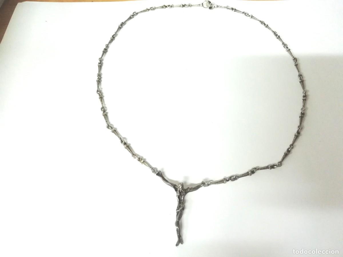 Antig&uuml;edades: Cristo Dal&iacute; de plata con cadena de clavos - Foto 4